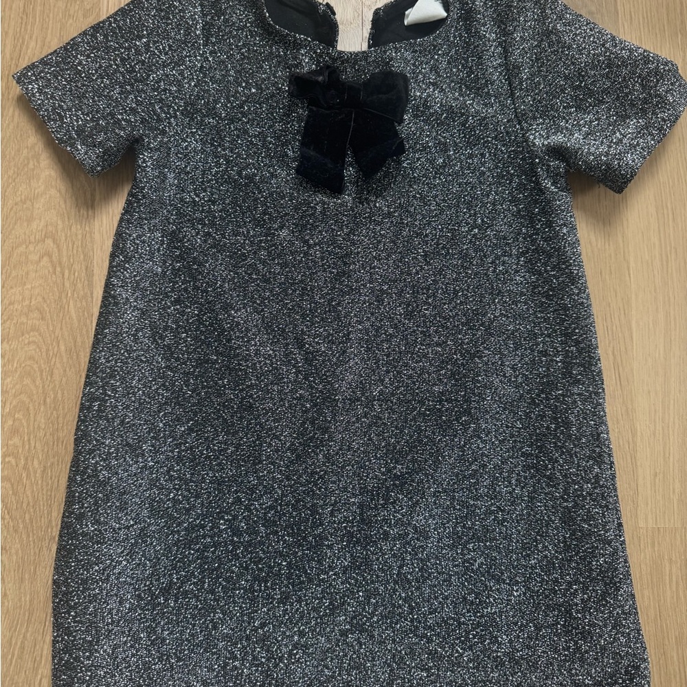 H&M Sparkle Dress with velvet bow 2T